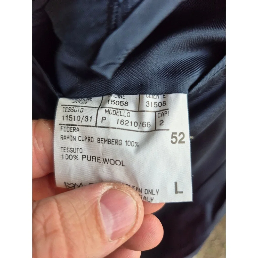 Canali for Bloomingdale's Navy Blue Pure Wool Sport Coat Italy 42 L Suit‎ Jacket